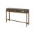 Modern Grey Leather Wrapped Console For Sale - Image 11 of 11