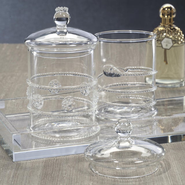 Contemporary Juliet 2-Piece Assorted Set Lidded Glass Jars For Sale - Image 3 of 5