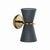 Metal Regina Andrew Gable Sconce, Antique Natural Brass with Storm Blue Shade For Sale - Image 7 of 7