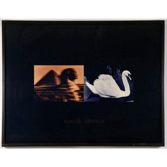 SOREL COHEN (Canadian b. 1936 - ) Speak Silence- 1978 Ektacolor photograph and vinyl letter typography Verso with gallery...