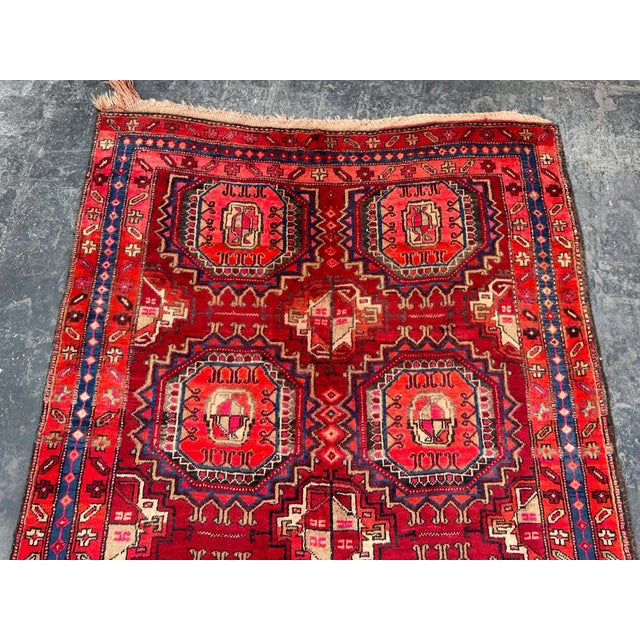 1970s Vintage Hand Knotted Turkmen Runner Rug For Sale - Image 5 of 7