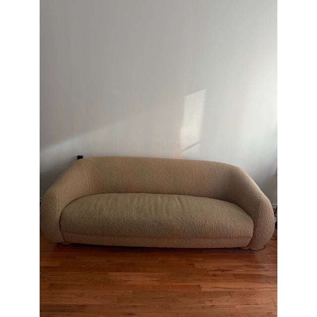 2020s Cb2 Boucle Sofa For Sale - Image 5 of 6