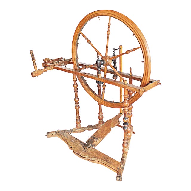 Mid 19th Century French Miniature Spinning Wheel For Sale