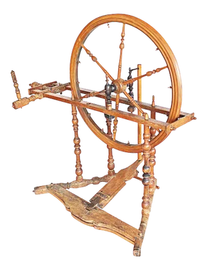 Mid 19th Century French Miniature Spinning Wheel