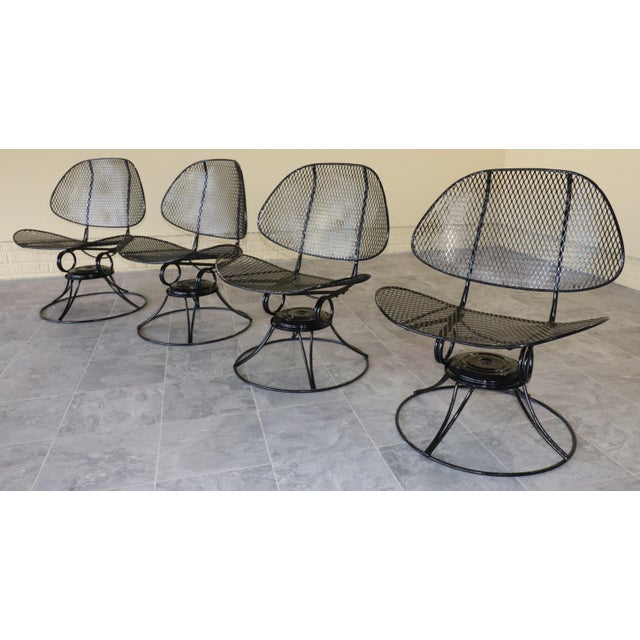 Mid 20th Century Set of Four Homecrest “Casino” Swivel Rocker Chairs With Lazy Susan Table, Circa 1963-1966, Attributed For Sale - Image 5 of 16