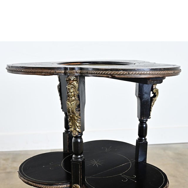 19th Century Napoléon III Etched & Ebonized Étagère For Sale - Image 13 of 16
