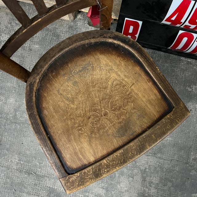 French Dark Walnut Farmhouse Dining Chairs, 1940s, Set of 12 For Sale - Image 3 of 4