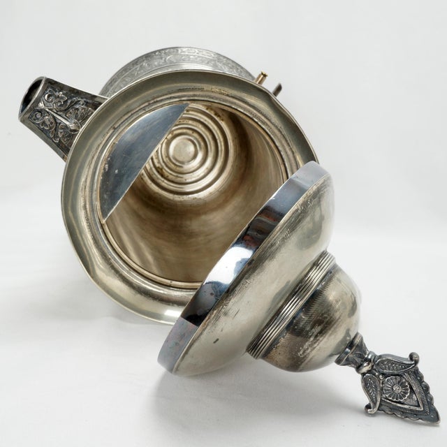 Victorian Aesthetic Movement Silverplate Tilting Water Pitcher Rogers & Brittin Circa 1870 For Sale - Image 14 of 16