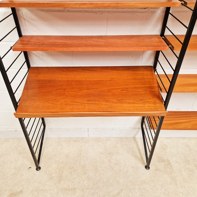 Vintage Danish Two Bay Shelf System by Robert Heal for Heals Staples Ladderax, 1960s For Sale - Image 6 of 9