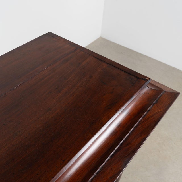 Mid 19th Century 19th Century Danish Mahogany Column Cabinet With Bow Front Door For Sale - Image 5 of 17