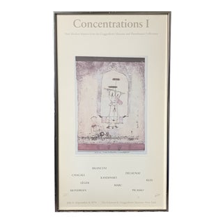 1974 Guggenheim Museum Modern Masters Exhibition Poster, Framed For Sale