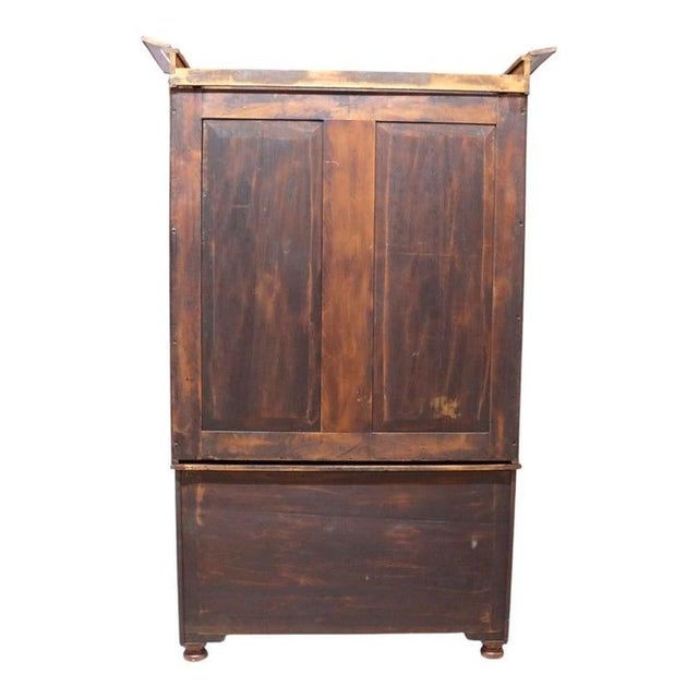 Classical American Empire Step Back Cupboard With Mullioned Doors C1840 For Sale - Image 16 of 16