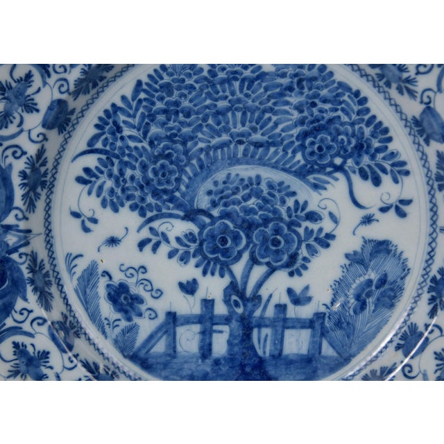 Early 19th Century Dutch Delft Blue and White Charger, Circa 1800 For Sale - Image 5 of 12