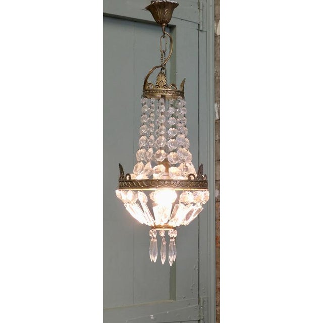 Traditional French Empire Style Tent and Baked Chandelier, 1920 For Sale - Image 3 of 7