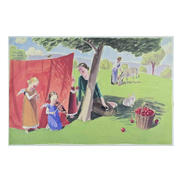 Jan Knap, In the Countryside, Lithograph, 1999 For Sale