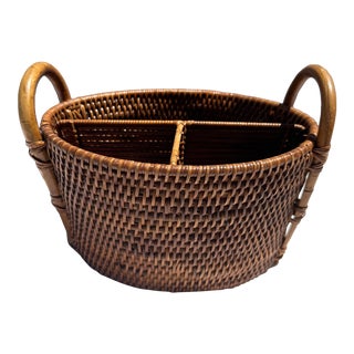 Woven Rattan Utensil Holder For Sale