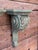 Pair of Carved Acanthus Wall Bracket Shelves / Corbels in Distressed Green Finish For Sale - Image 4 of 12