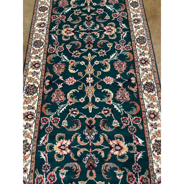 Traditional 1990s Handwoven Persian Design Indian Rug - 2'6" X 16'5" For Sale - Image 3 of 5