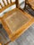 Vintage Spindle Back Caned Seat Solid Oak Dining Chairs For Sale - Image 4 of 12