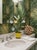 Yellow Vintage Hand-Painted Metal Wildflower Arrangement in Textured Ceramic Pot For Sale - Image 8 of 12