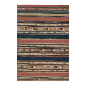1950s Vintage Shahsavan Persian Kilim With Geometric Patterns by Rug & Kilim