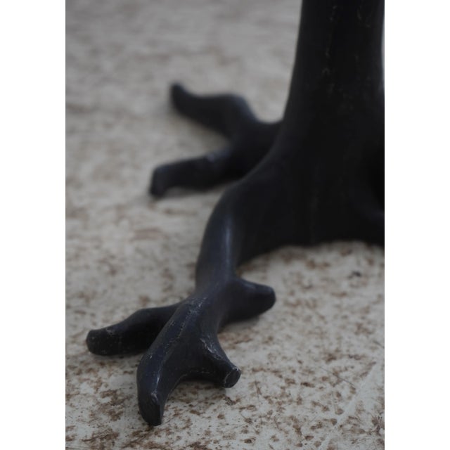 Glass Jonathan Charles Bird & Tree Form Glass Top Lamp Table For Sale - Image 7 of 12