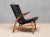 Mid-Century Modern Lounge Chair in Black Leather, Oak & Teak by Arne Hovmand Olsen for J.L. Møllers, Denmark, 1952 For Sale - Image 3 of 15
