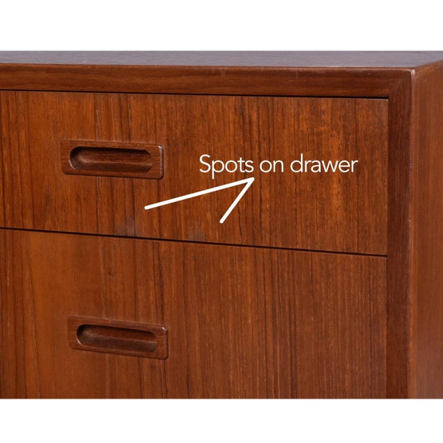 Early Lyby Mobler Danish Teak Chest of Drawers $2,195.00 For Sale - Image 9 of 11