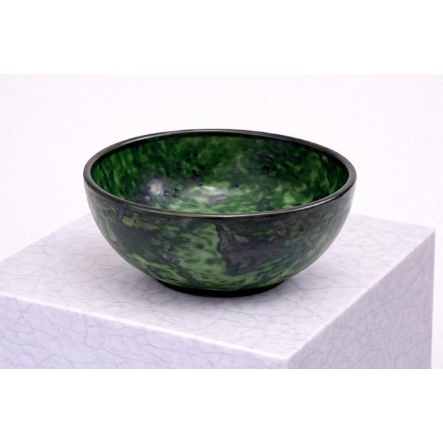 Handcrafted Ceramic Bowl by Erik Mornils for Nittsjö, Sweden, 1930s For Sale - Image 3 of 8