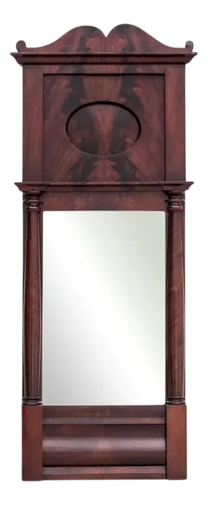 Brown Walnut Mirror, 1850