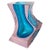 Alessandro Mandruzzato Murano glass sculptural vase in light blue and purple Iceglass 1960s a breathtaking property height...