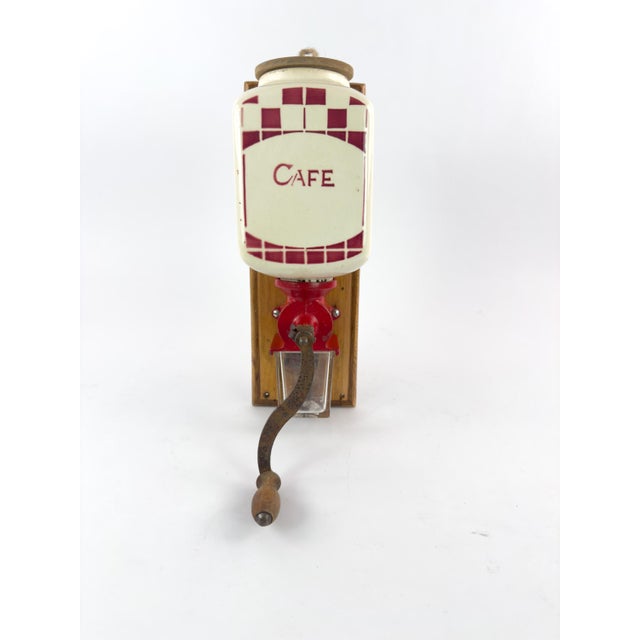 Vintage French Dalto Wall-Mounted Coffee Grinder, Peugeot Frères Mechanism, C. 1930–1950 For Sale - Image 10 of 15