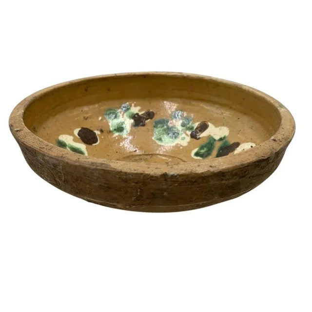 Folk Art Antique Hungarian Folk Art Decorative Bowl For Sale - Image 3 of 6