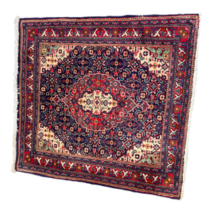 1990s Handwoven Persian Sarough Area Rug 2'3" X 2'5"