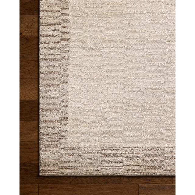 2020s Chris Loves Julia x Loloi Calvin Ivory / Pebble 5'-3" x 5'-3" Round Area Rug For Sale - Image 5 of 6