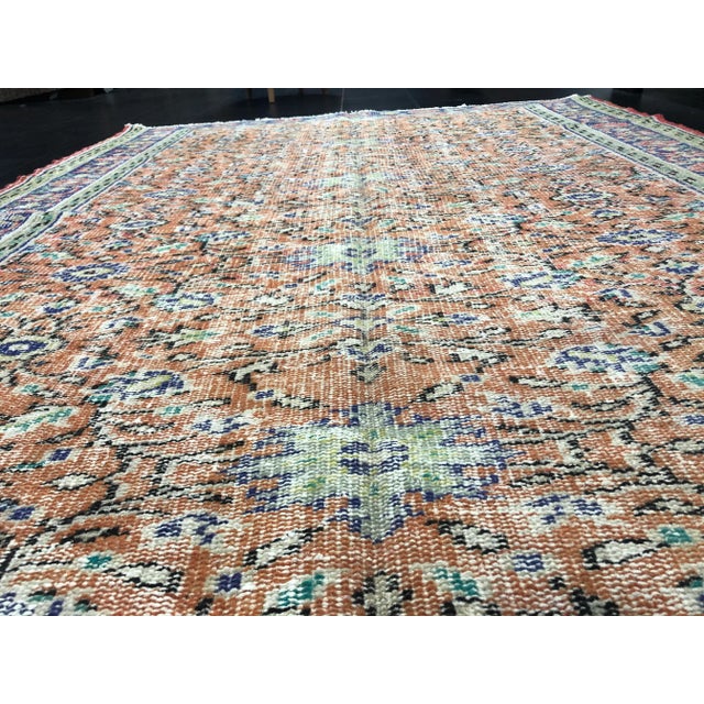 1960s 1960s Turkish Ethnic Area Rug For Sale - Image 5 of 11