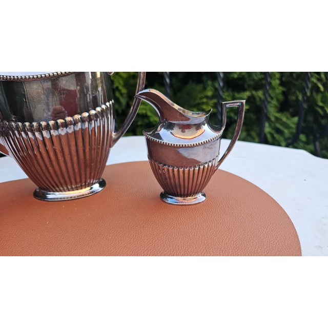 Art Deco Silver-Plated Sugar with Bowl and Milk Jug, 1920s, Set of 3 For Sale - Image 7 of 14