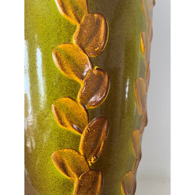 Pair of 1970s Glazed Leaf Vases by Zamoar Metalworks For Sale In New Orleans - Image 6 of 9