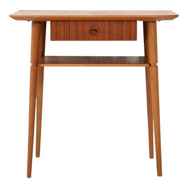 Scandinavian Teak Bedside Table, 1960s For Sale