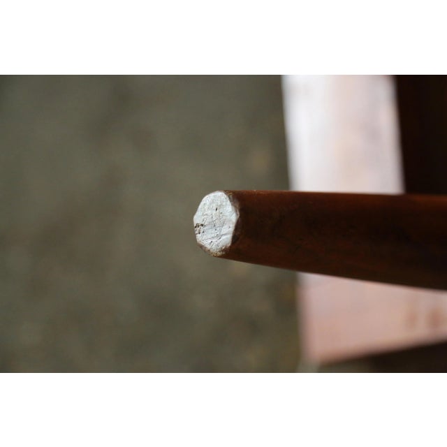 1960s Pair of George Nakashima Studio Settee Sofas in Cherry and Knoll Fabric For Sale - Image 9 of 12