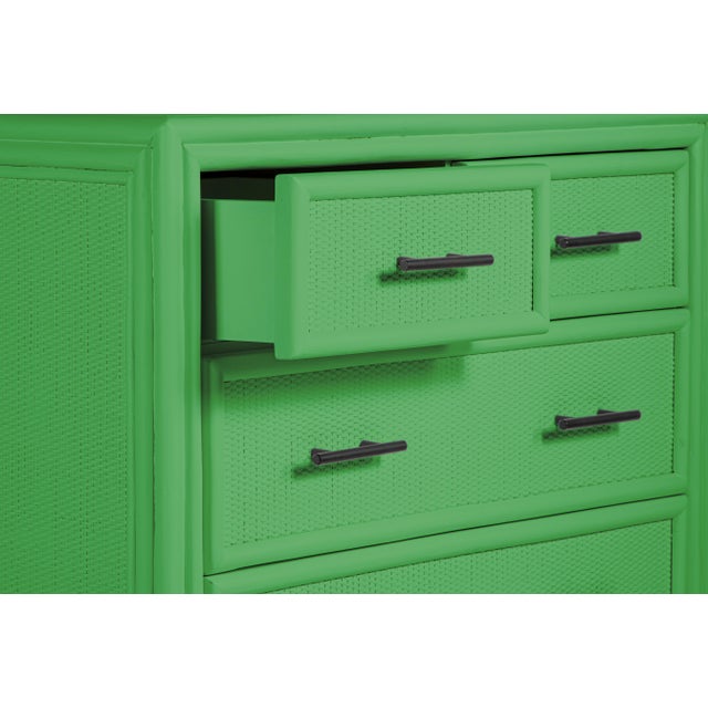 Coastal Bermuda Four-Drawer Chest - Bright Green For Sale - Image 3 of 4