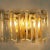 Textured Ice Glass and Brass Wall Light attributed to Kalmar, 1970s For Sale - Image 6 of 13