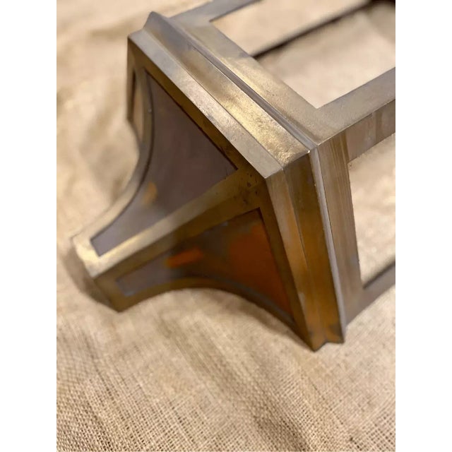 Gothic Vintage Handmade Outdoor Lantern in Light Brass and Copper For Sale - Image 3 of 9