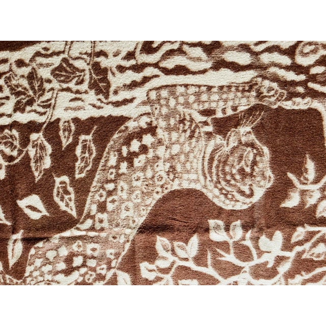 Vintage Wool Tiger Blanket Safari Style For Sale In Miami - Image 6 of 7