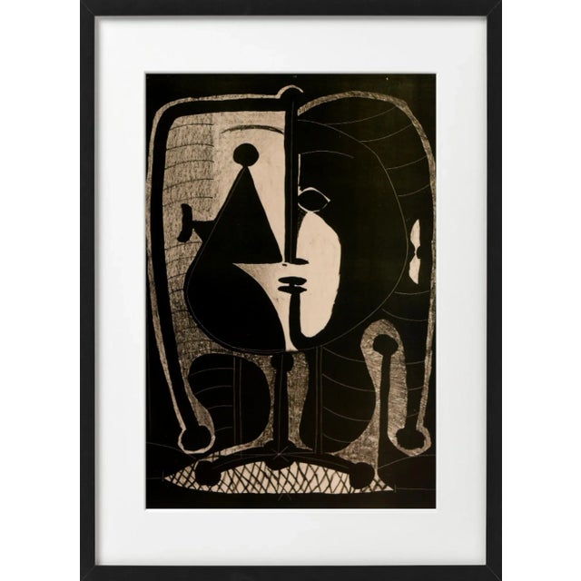 "Picasso and Baudelaire (2)" Framed Black and White Collector Gallery Wall Installation - Originals and Photographs - Set of 7 For Sale - Image 4 of 9
