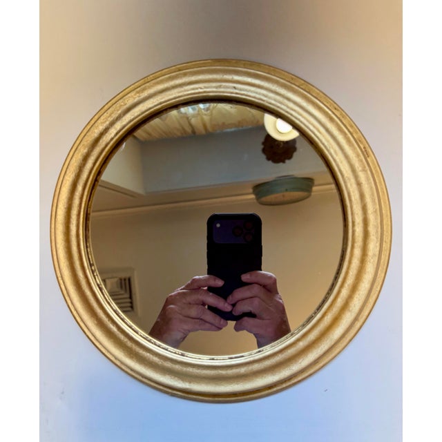 Set of 12 Vintage Round Gilt Italian Mirrors For Sale - Image 4 of 17