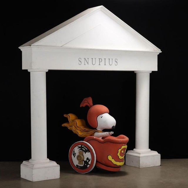 Vintage Snoopy with Chariot and Temple Plywood, 1990s For Sale - Image 15 of 15