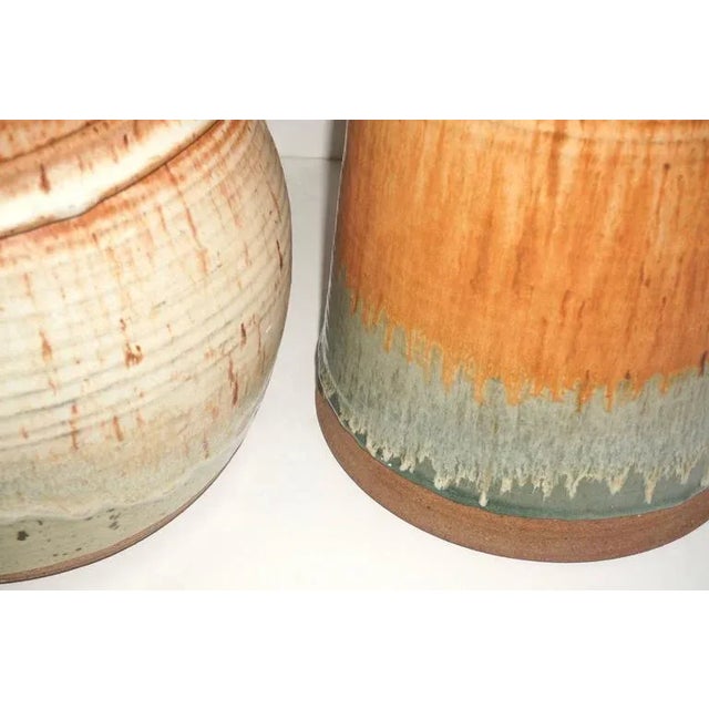 Artisan Earthen-Ware "Laurel & Hardy" Vases by Tom Reese - a Set of Two For Sale In West Palm - Image 6 of 11