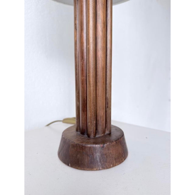 Vintage Art Deco Oak Desk Lamp, 1940s For Sale - Image 17 of 18