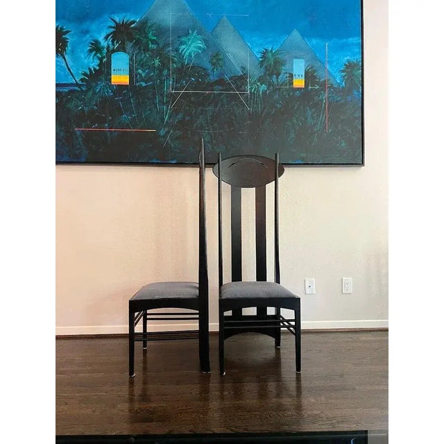 Late 20th Century Set of 8 Argyle Chairs by Charles Rennie Mackintosh for Atelier International For Sale - Image 12 of 12